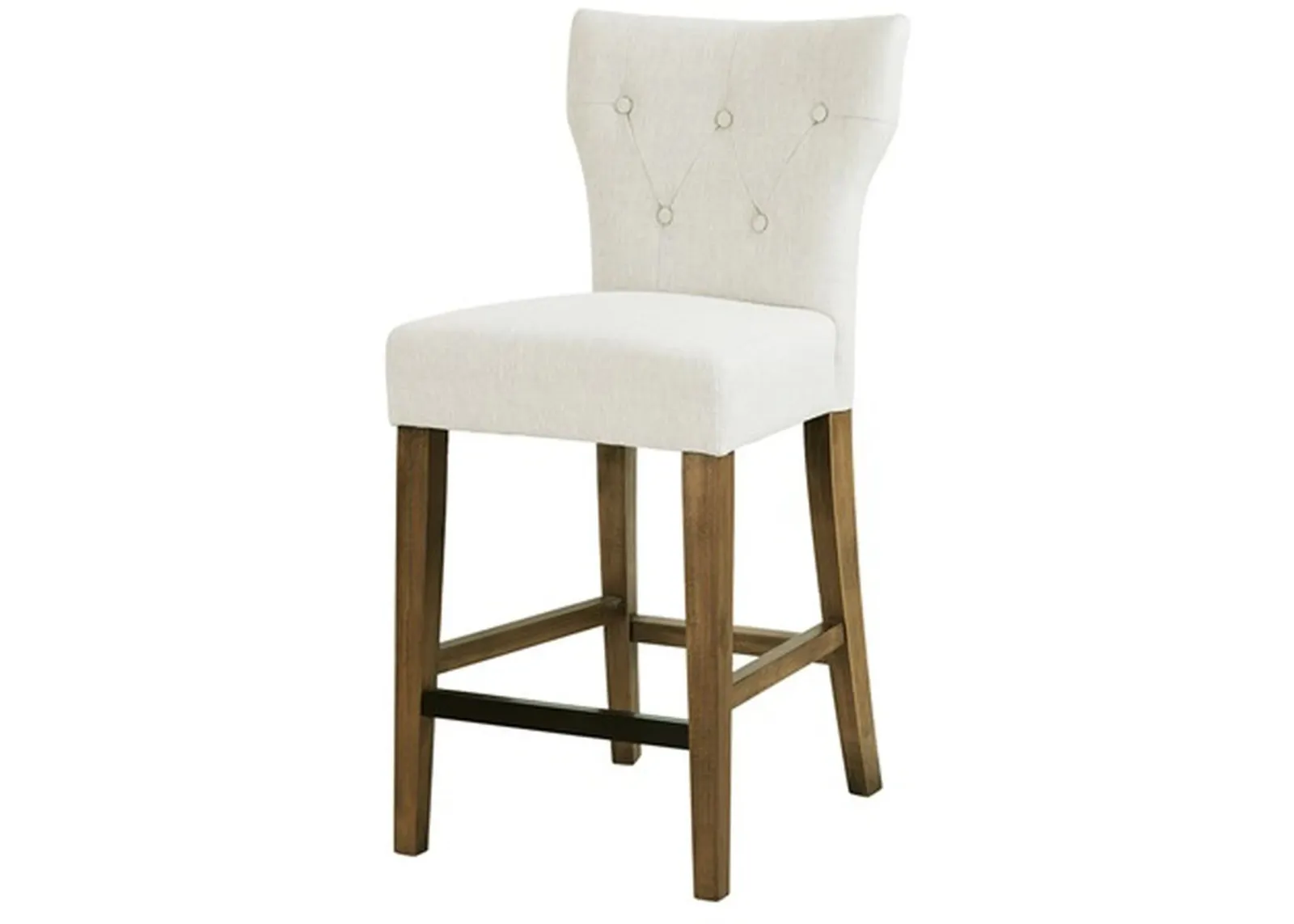 Olliix by Madison Park Cream Avila Tufted Back Counter Height Stool