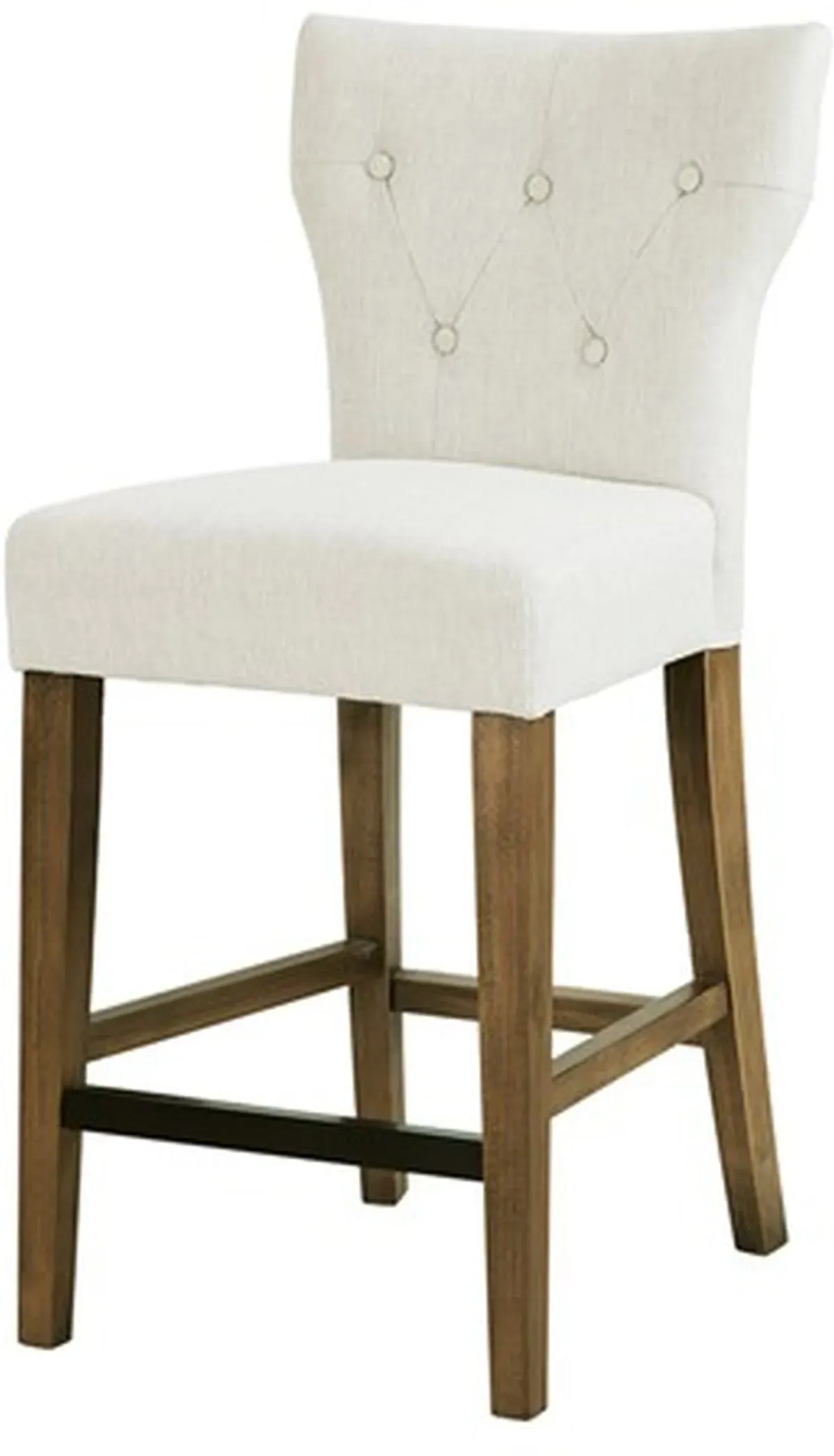 Olliix by Madison Park Cream Avila Tufted Back Counter Height Stool