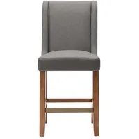Olliix by Madison Park Grey Brody Wing Counter Height Stool