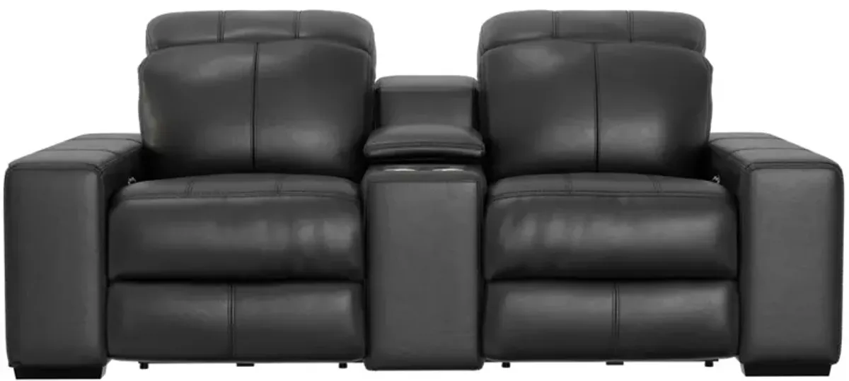 iAmerica Franco Power Headrest Reclining Console Loveseat with Zero Gravity