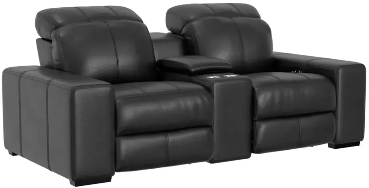 iAmerica Franco Power Headrest Reclining Console Loveseat with Zero Gravity