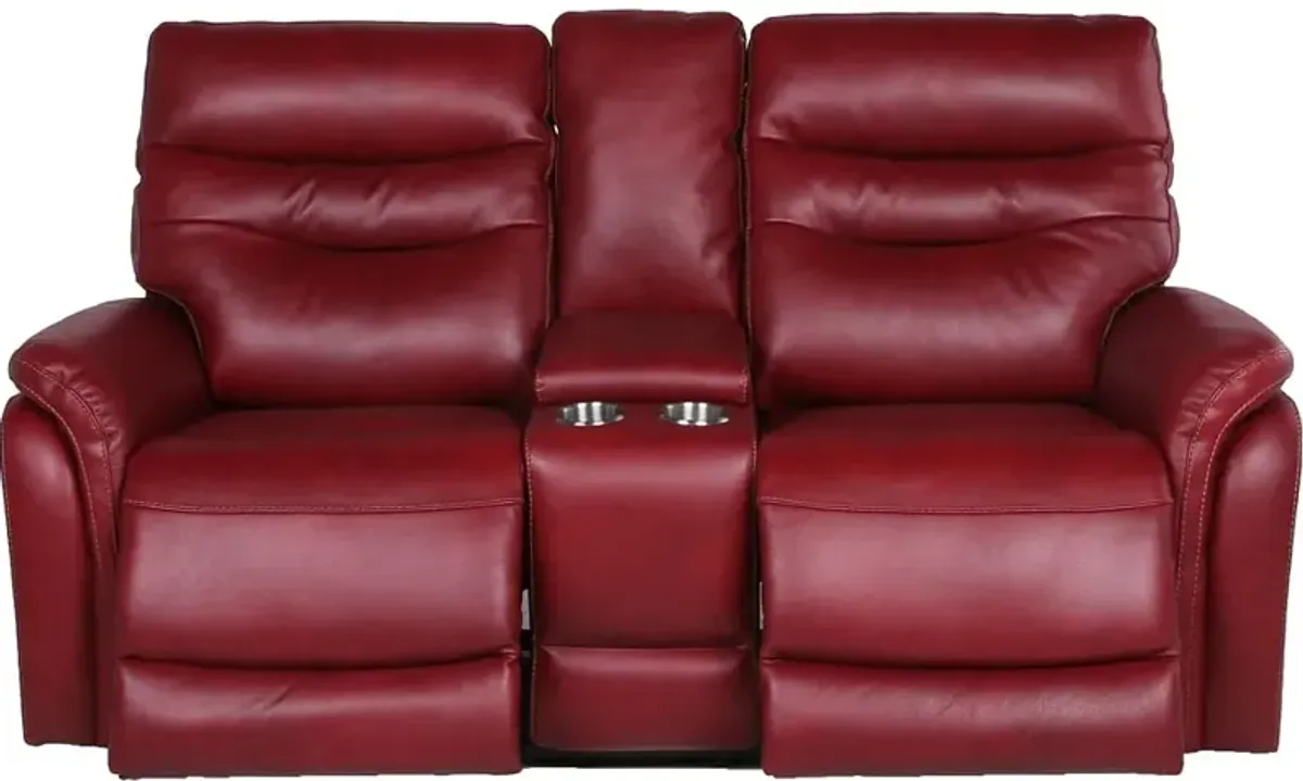 Steve Silver Co. Fortuna Wine Power Reclining Loveseat with Console