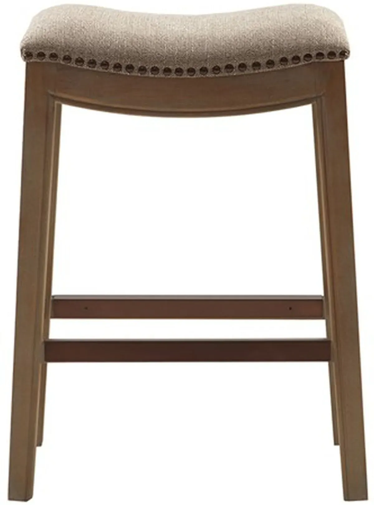 Olliix by Madison Park Linen Belfast Saddle Counter Height Stool