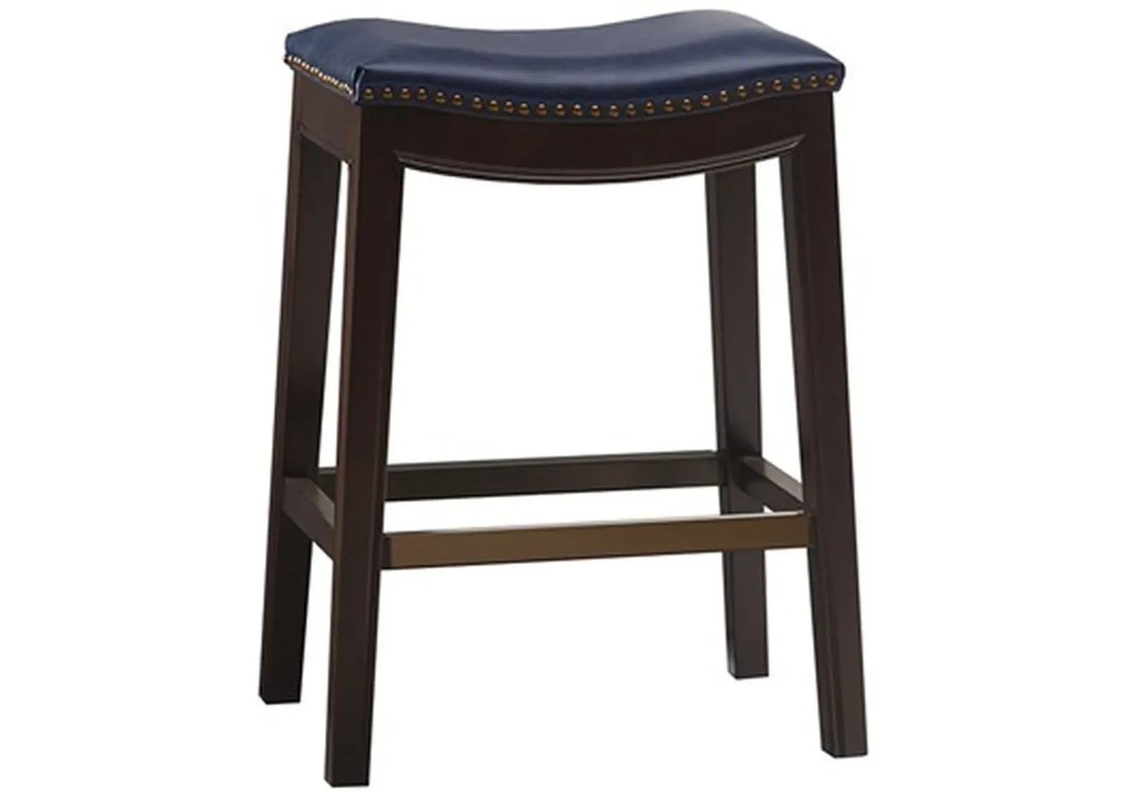 Olliix by Madison Park Navy Belfast Saddle Counter Height Stool