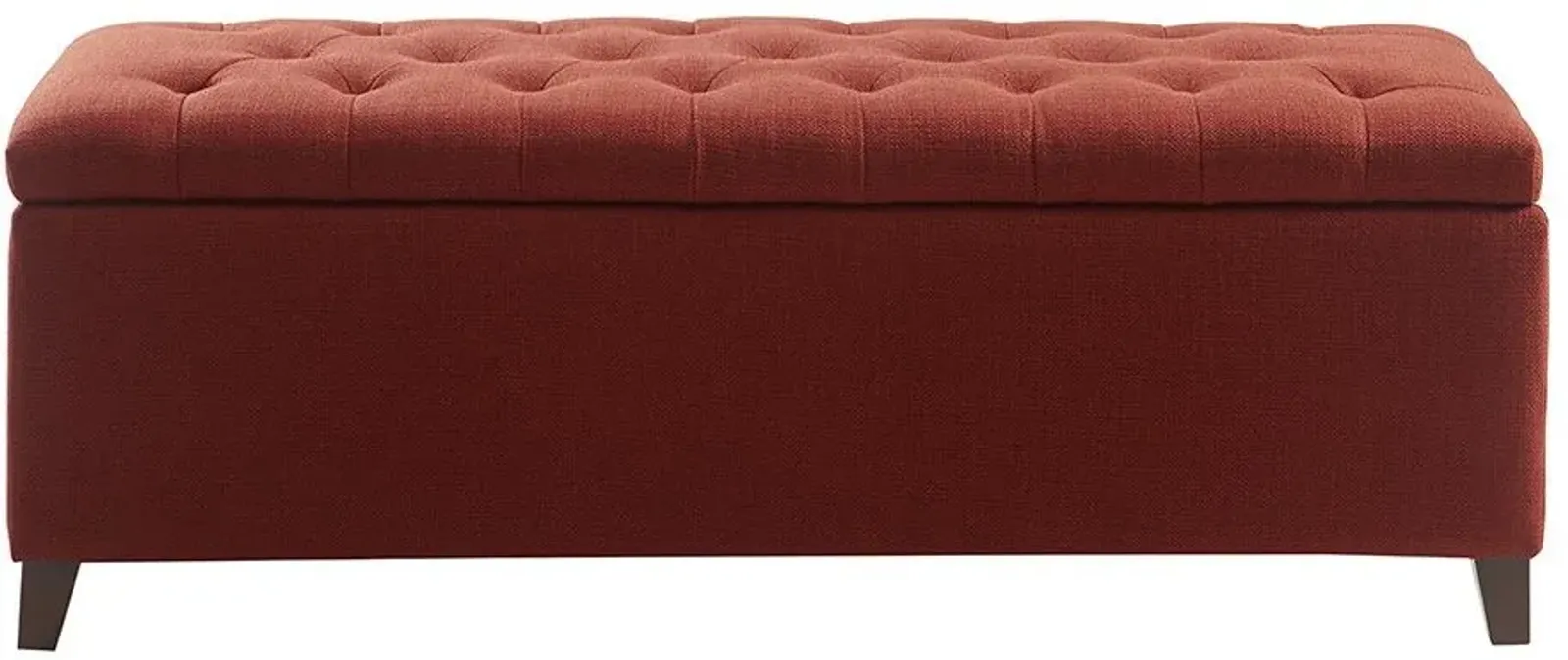 Olliix by Madison Park Rust Red Shandra Tufted Top Storage Bench