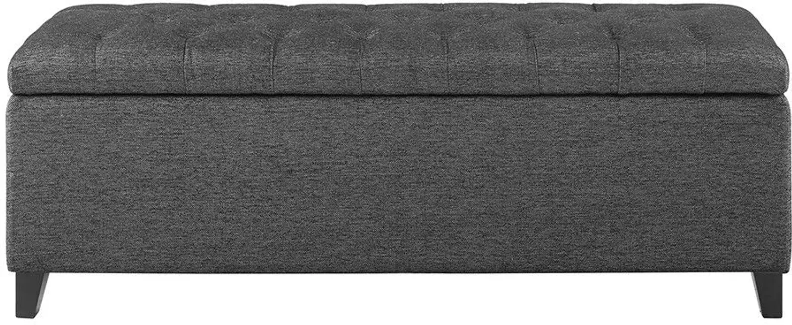 Olliix by Madison Park Charcoal Shandra Tufted Top Storage Bench