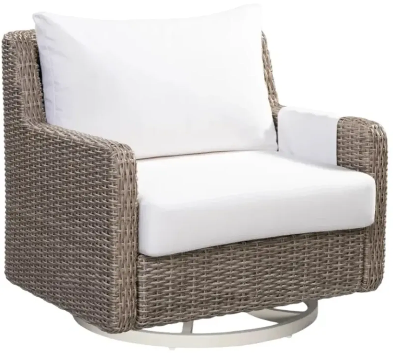 Flexsteel® Outdoor Vista Ivory/Warm Gray Swivel Tilt Chair