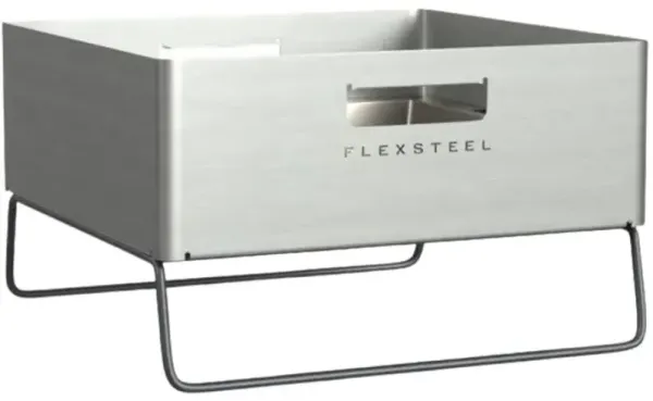 Flexsteel® Nova Brushed Stainless Steel Outdoor Firepit