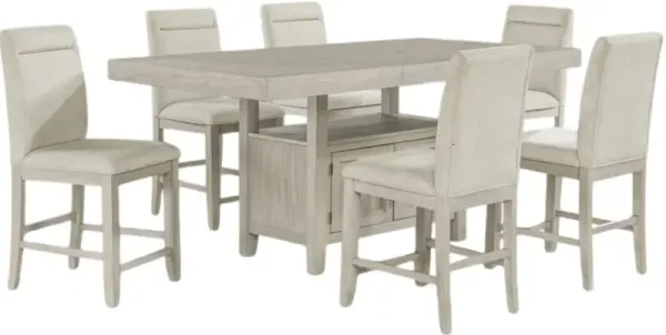 Steve Silver Co. Garland 7-Piece Sand Counter Height Dining Set