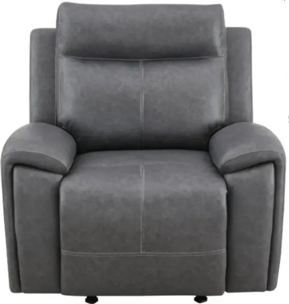 Steve Silver Co. Gaston Gray Manual Glider Recliner