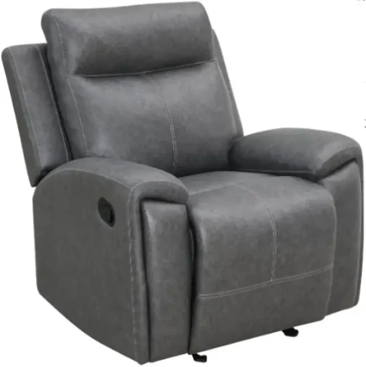 Steve Silver Co. Gaston Gray Manual Glider Recliner