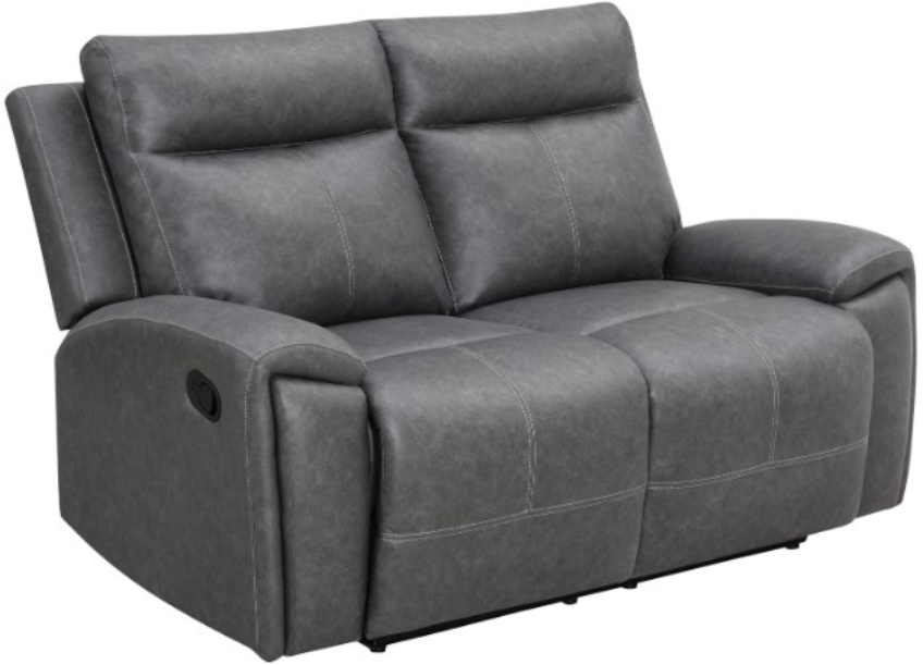 Steve Silver Co. Gaston Gray Manual Reclining Loveseat