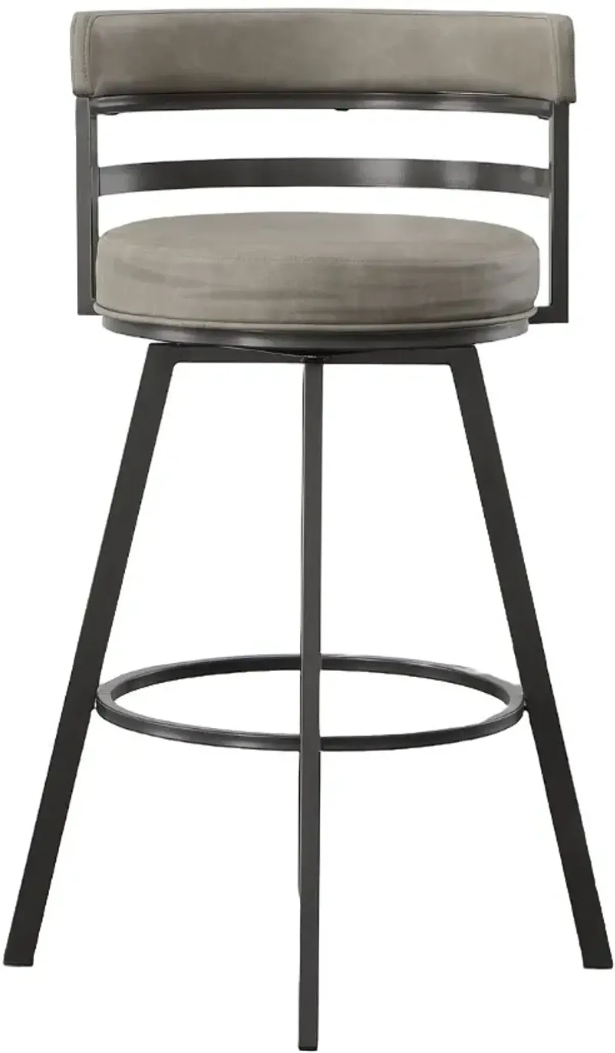 Steve Silver Co. Gene Black/Gray Upholstered Swivel Bar Stool