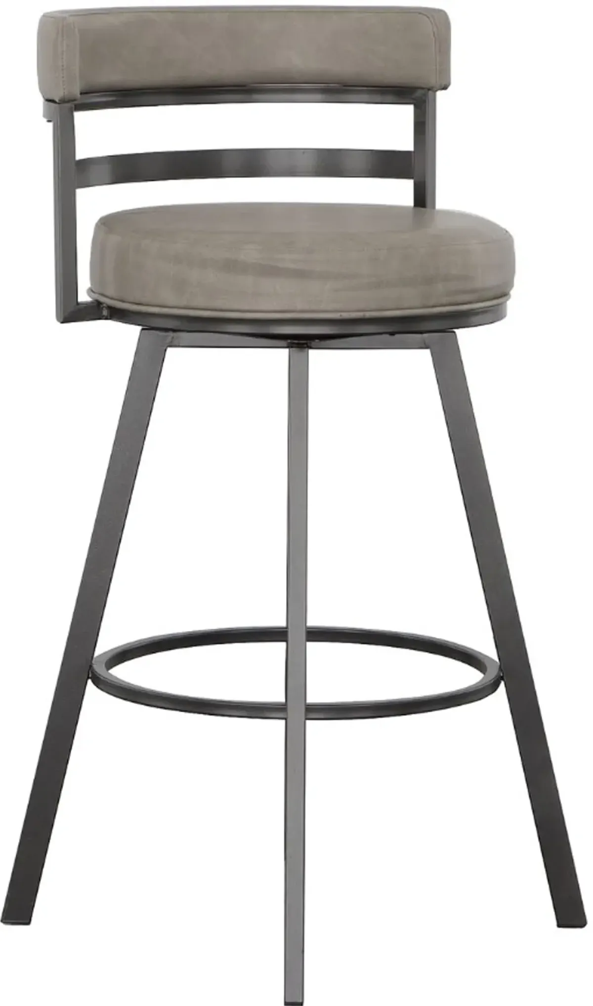 Steve Silver Co. Gene Black/Gray Upholstered Swivel Bar Stool