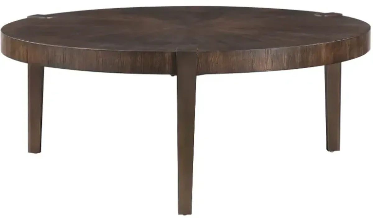 Steve Silver Co. Gracie Espresso Cocktail Table with Copper Base