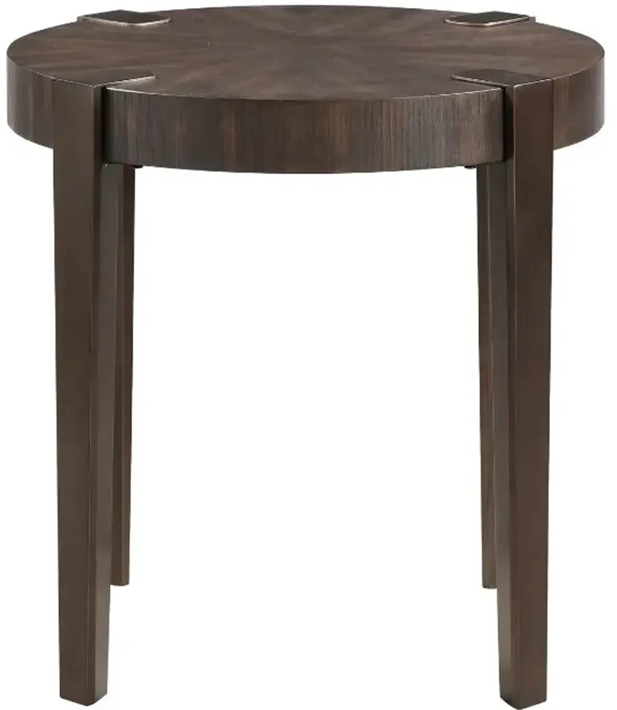 Steve Silver Co. Gracie Espresso End Table with Copper Base