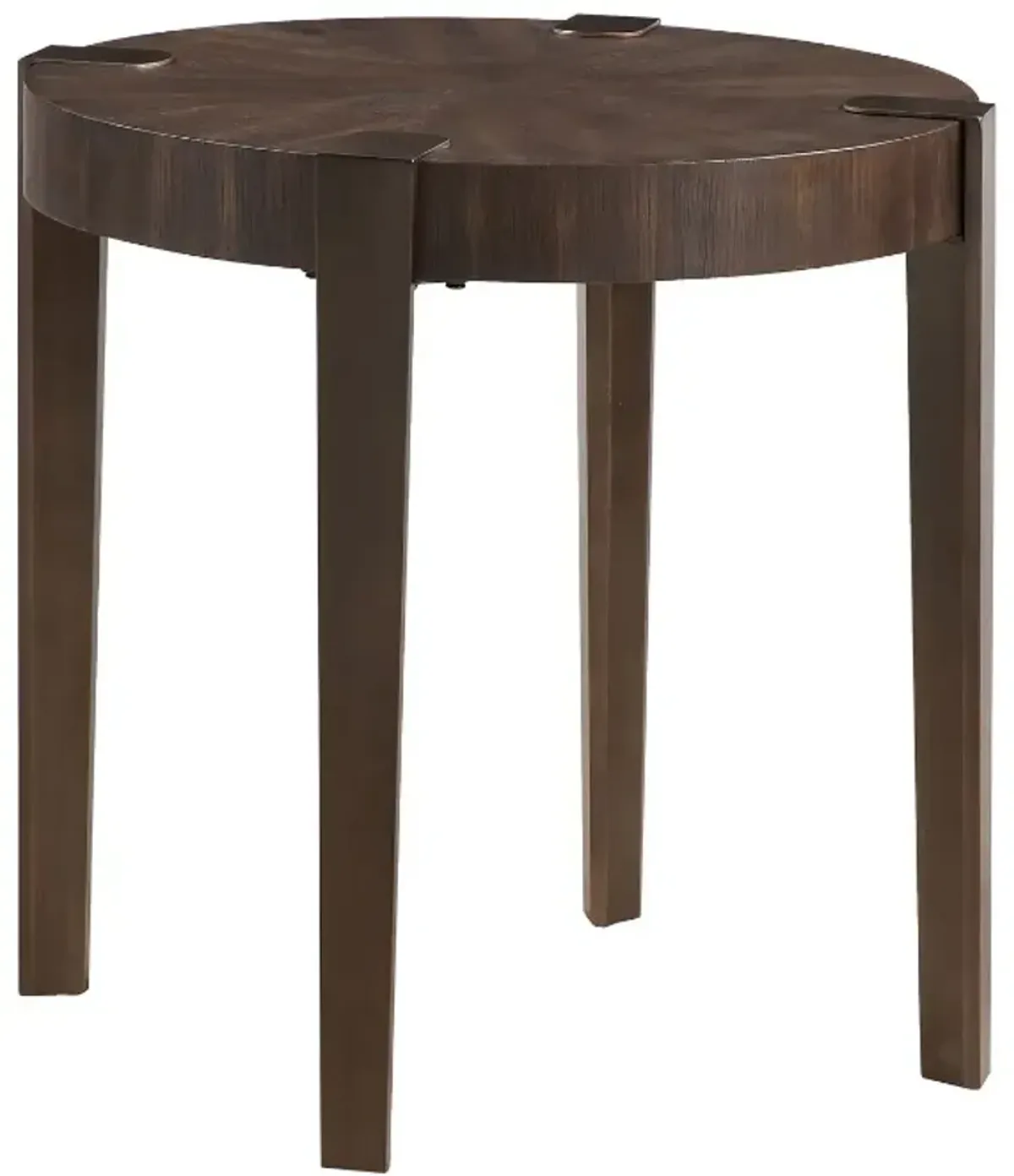 Steve Silver Co. Gracie Espresso End Table with Copper Base
