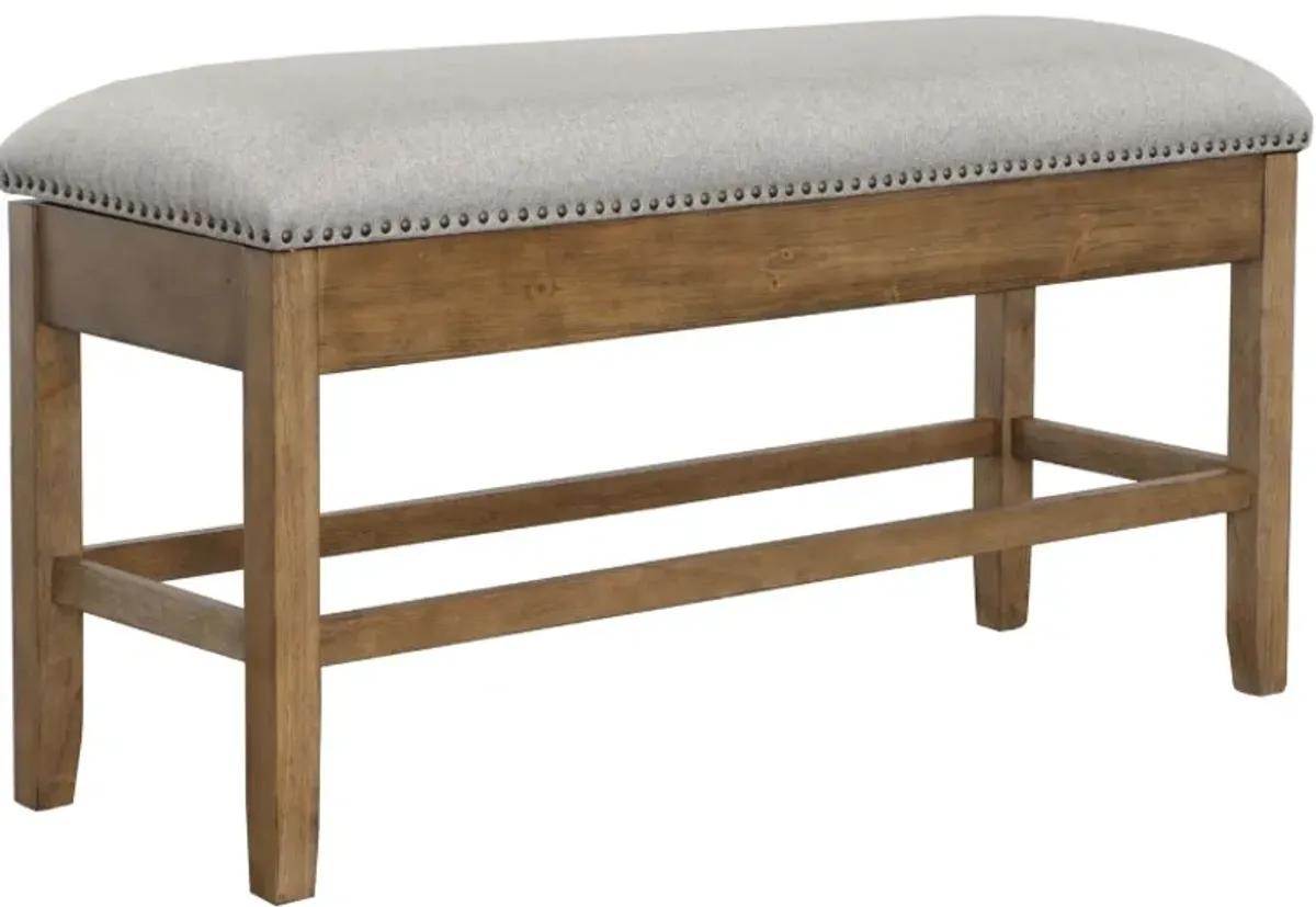 Steve Silver Co. Grayson Natural/Grey Counter Storage Bench