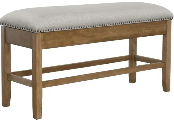Steve Silver Co. Grayson Gray/Natural Counter Storage Bench