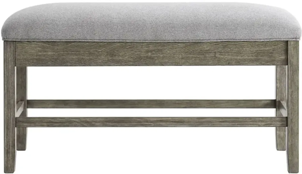 Steve Silver Co. Grayson Ash-Gray/Driftwood Storage Counter Bench