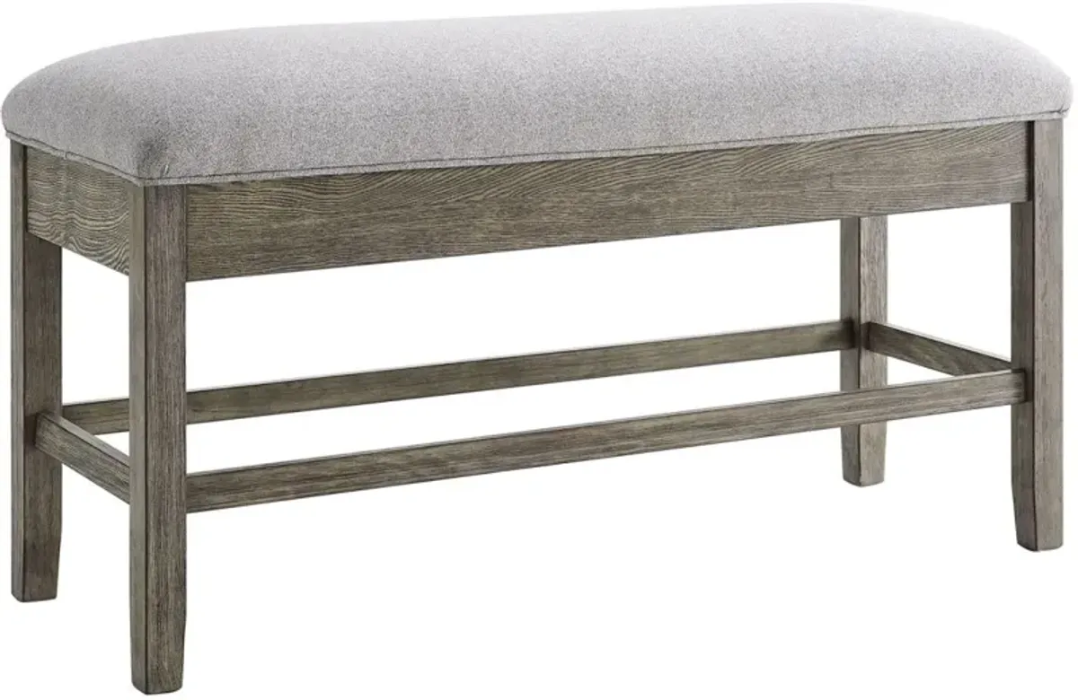 Steve Silver Co. Grayson Ash-Gray/Driftwood Storage Counter Bench