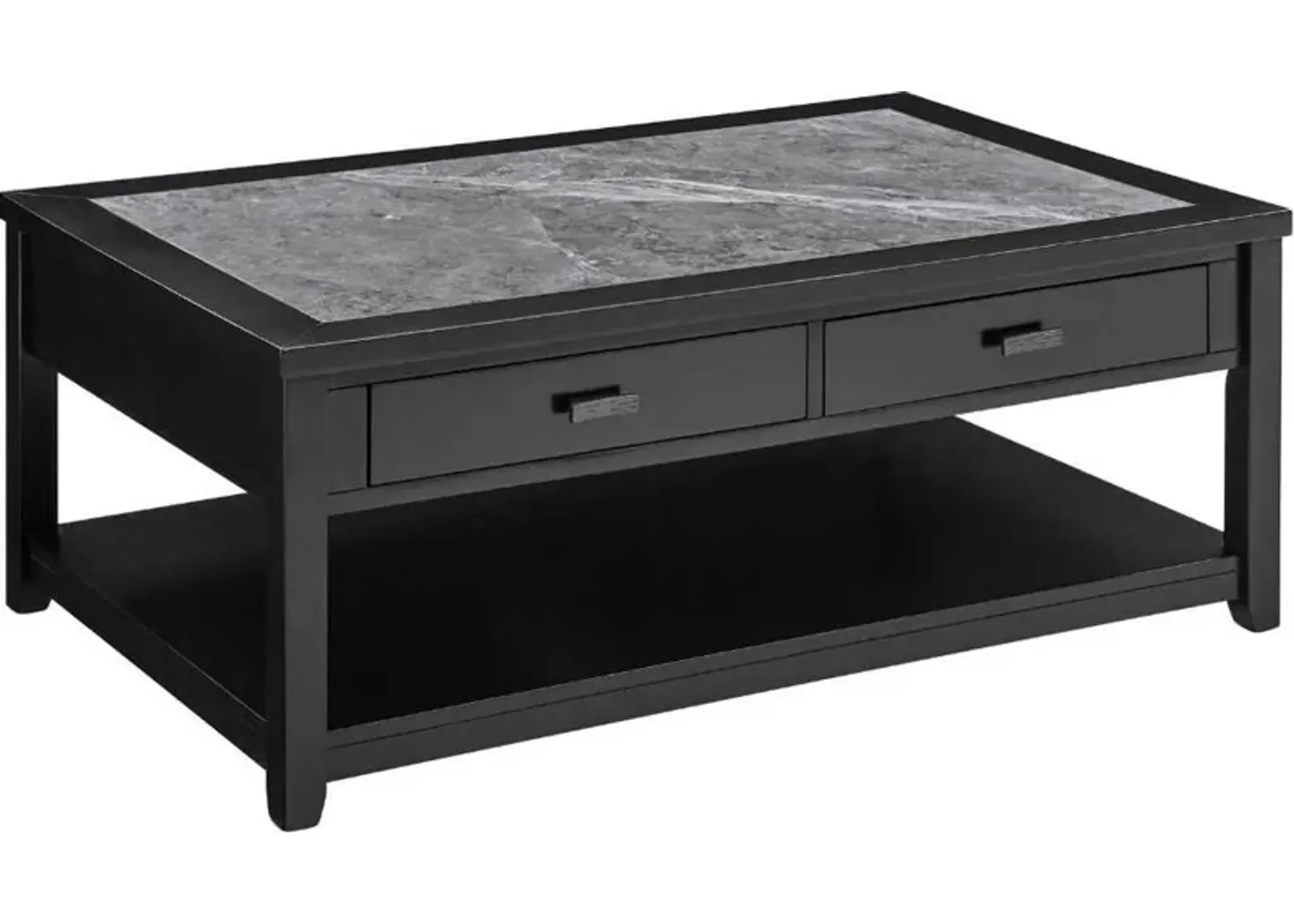 Steve Silver Co. Garvine Gray Coffee Table with Midnight Base