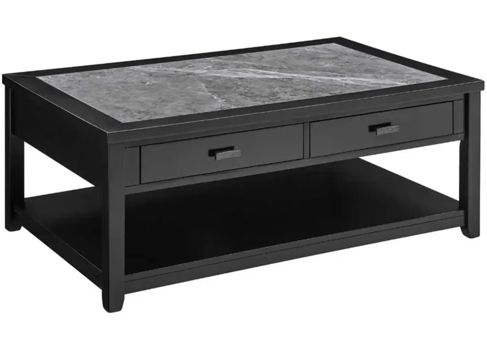 Steve Silver Co. Garvine Midnight Coffee Table with Gray Sintered Stone Top Insert