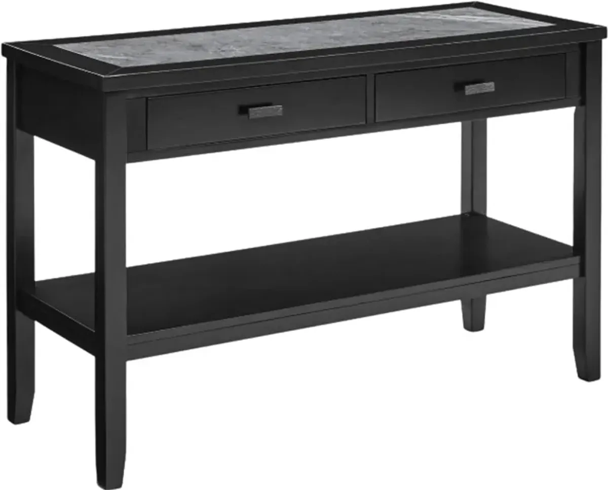 Steve Silver Co. Garvine Gray Sofa Table with Midnight Base