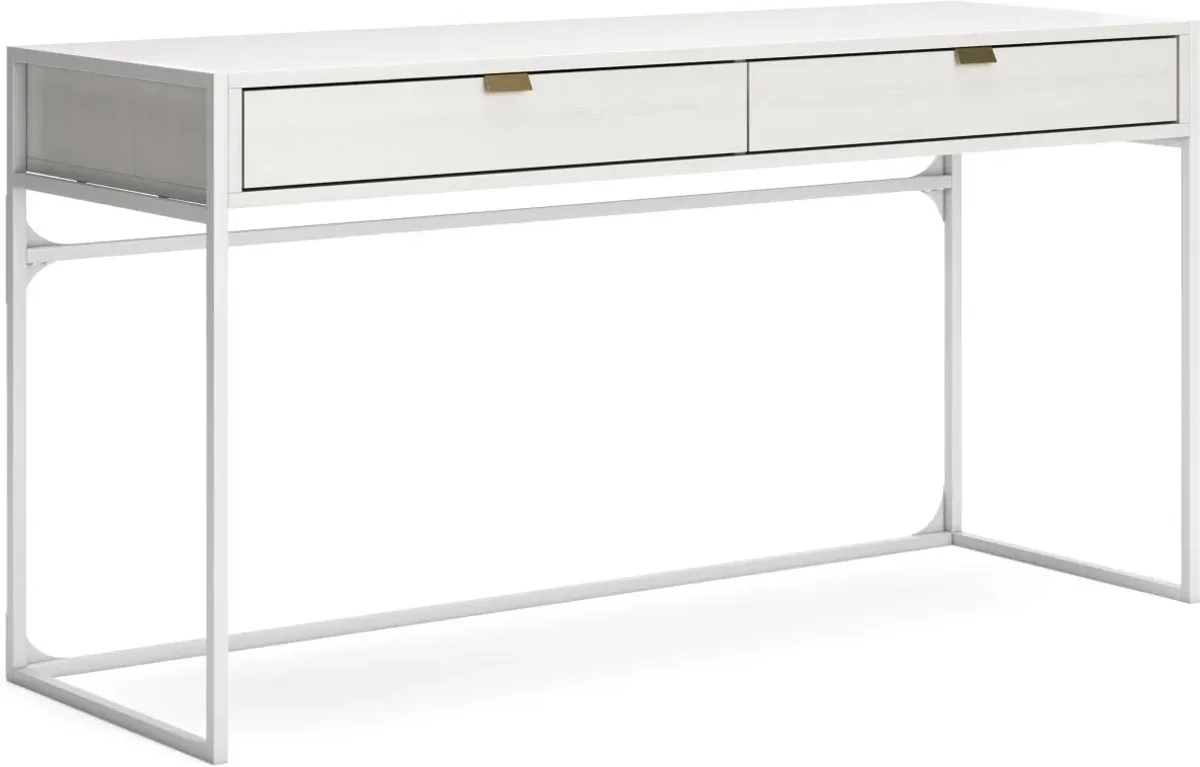 Signature Design by Ashley® Deznee White 2 Drawers Office Desk