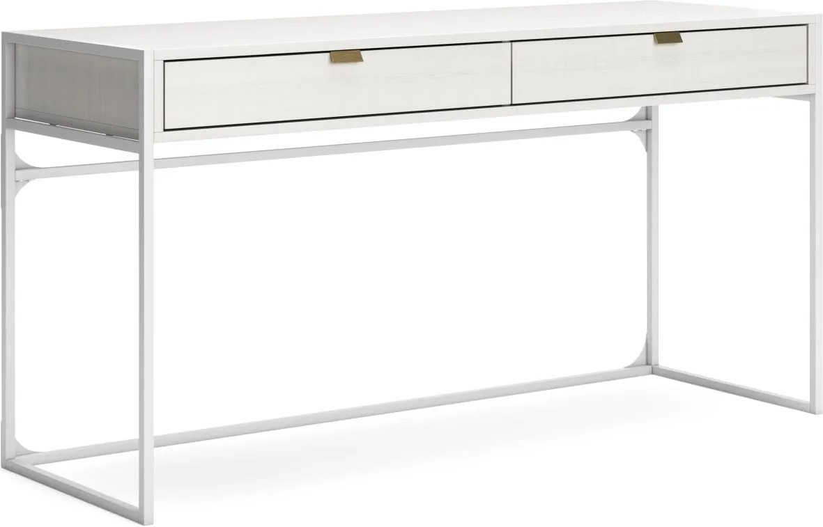 Signature Design by Ashley® Deznee White 2 Drawers Office Desk