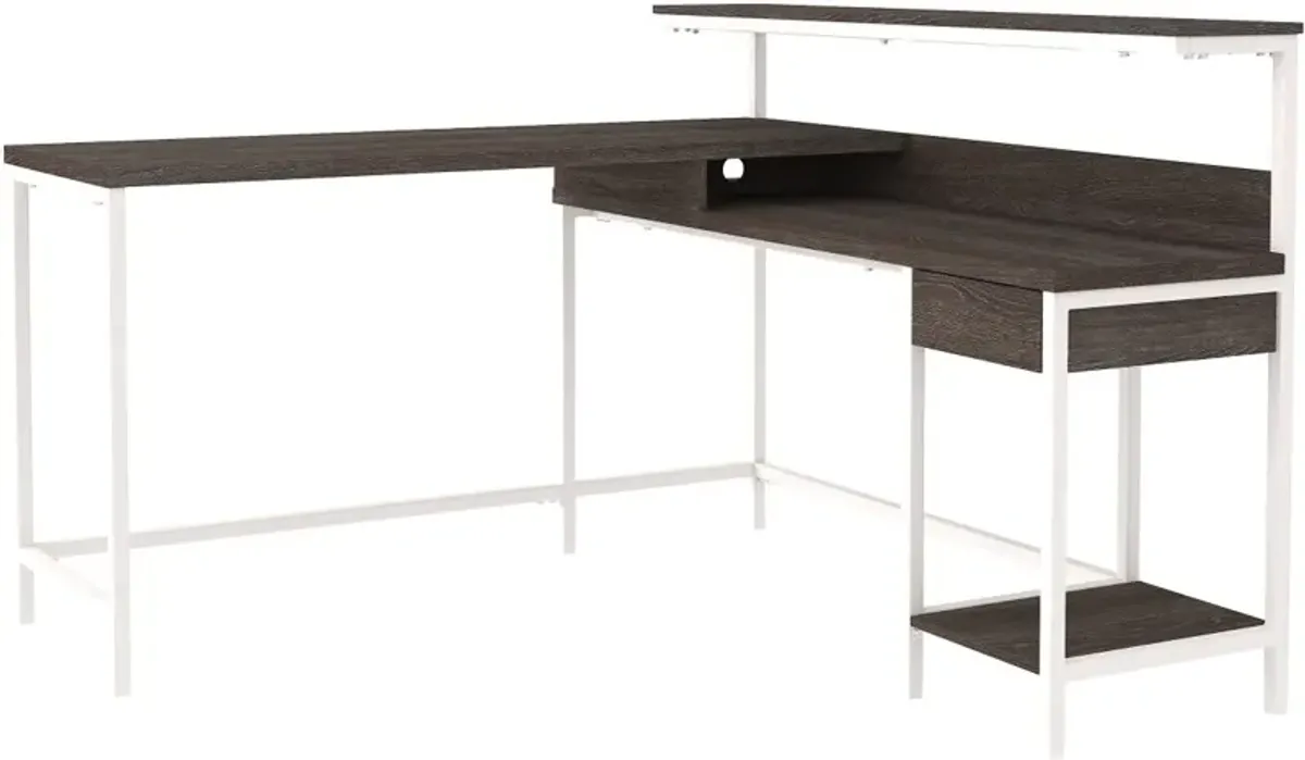 Signature Design by Ashley® Dorrinson Two-tone L-Desk with Storage