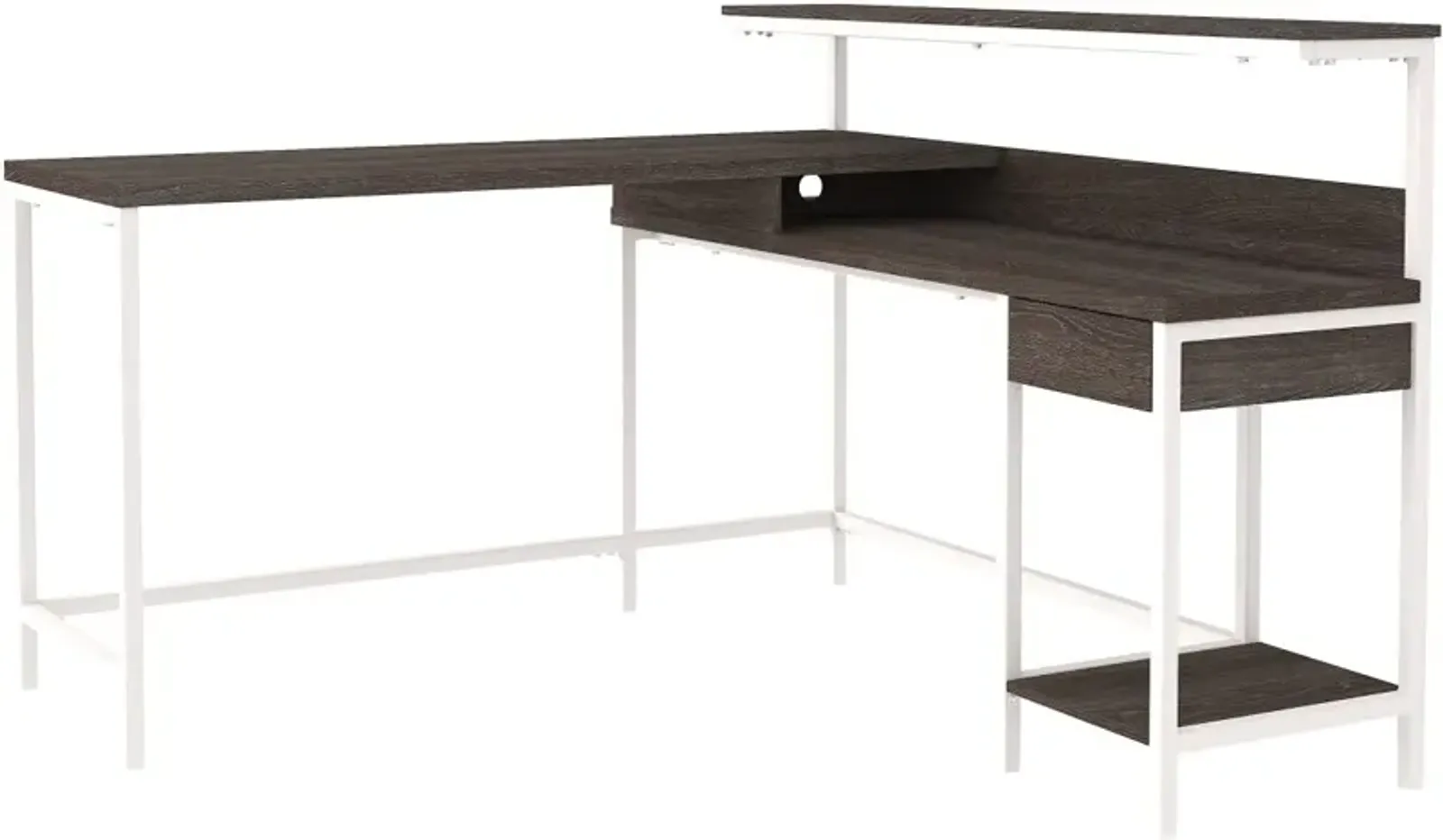 Signature Design by Ashley® Dorrinson Two-tone L-Desk with Storage