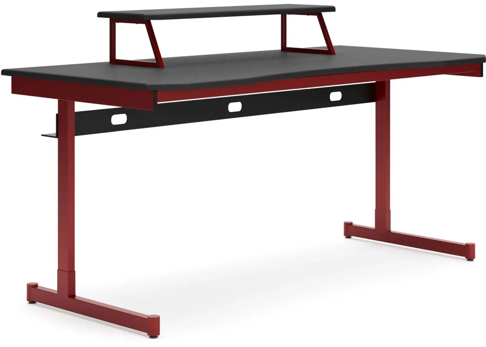 Signature Design by Ashley® Lynxtyn Red/Black Office Desk with Raised Monitor Stand