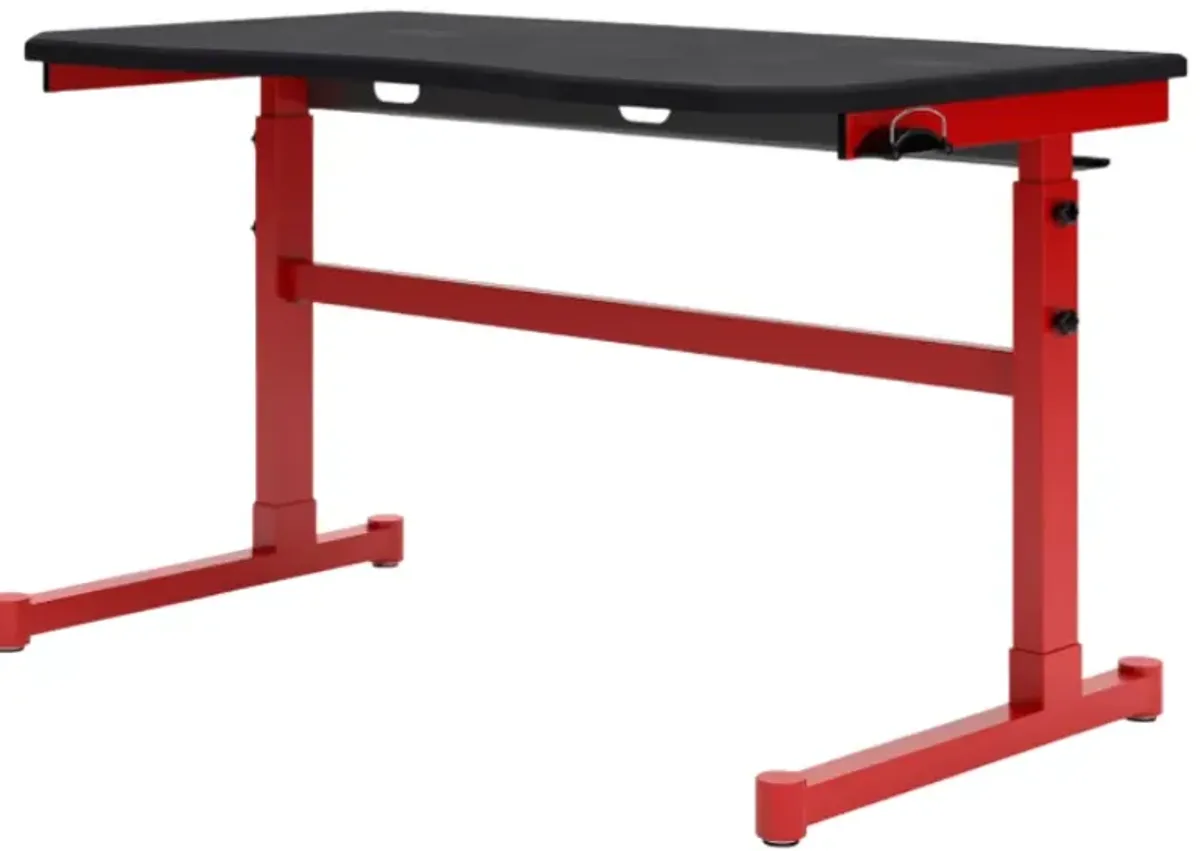 Signature Design by Ashley® Lynxtyn Black/Red Adjustable Height Office Desk