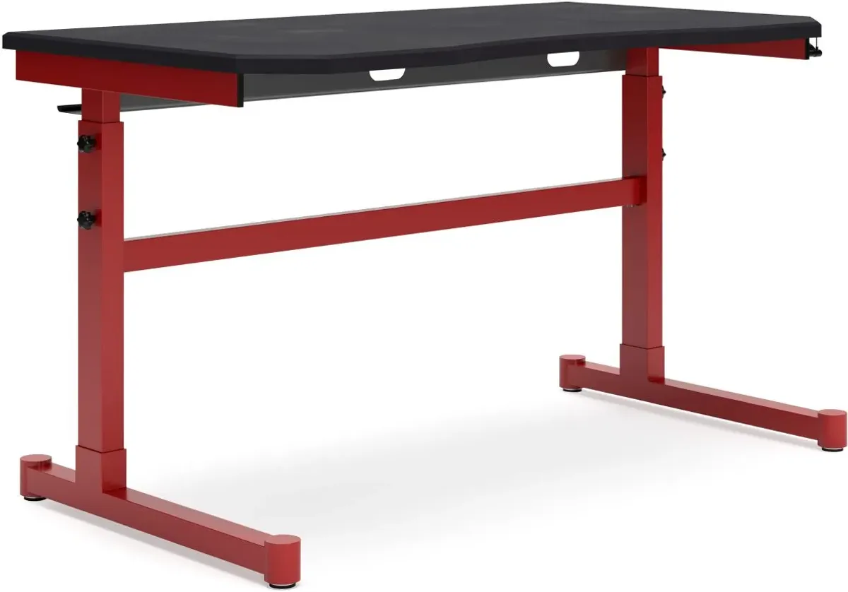 Signature Design by Ashley® Lynxtyn Red/Black Adjustable Height Office Desk