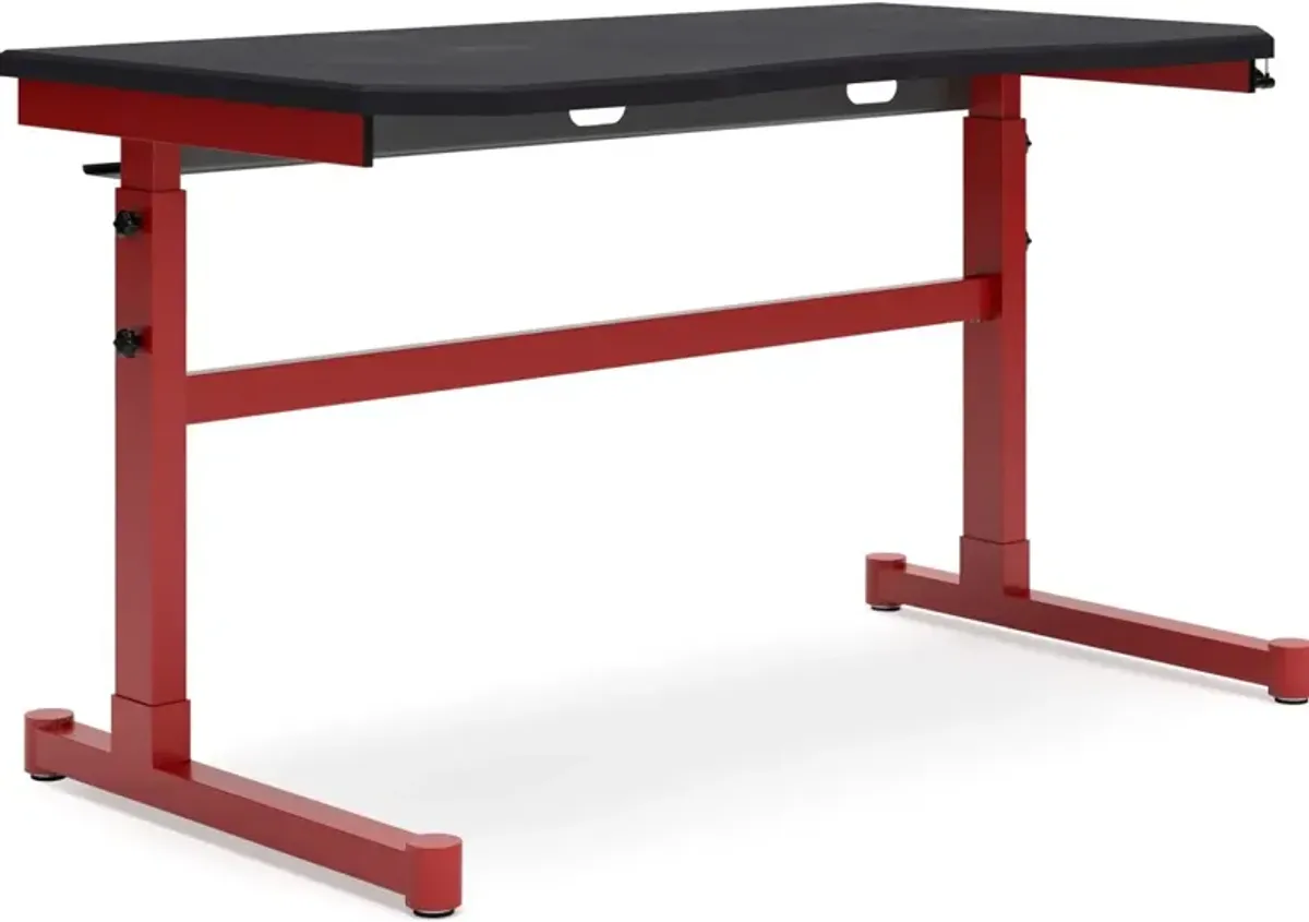 Signature Design by Ashley® Lynxtyn Red/Black Adjustable Height Office Desk