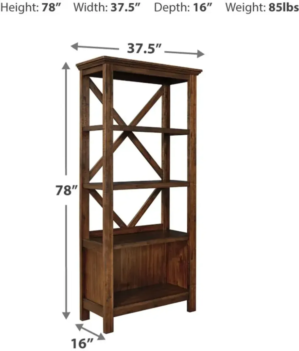 Signature Design by Ashley® Baldridge Rustic Brown Large Bookcase