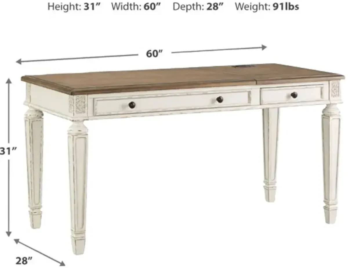 Signature Design by Ashley® Realyn Brown/White Lift Top Office Desk