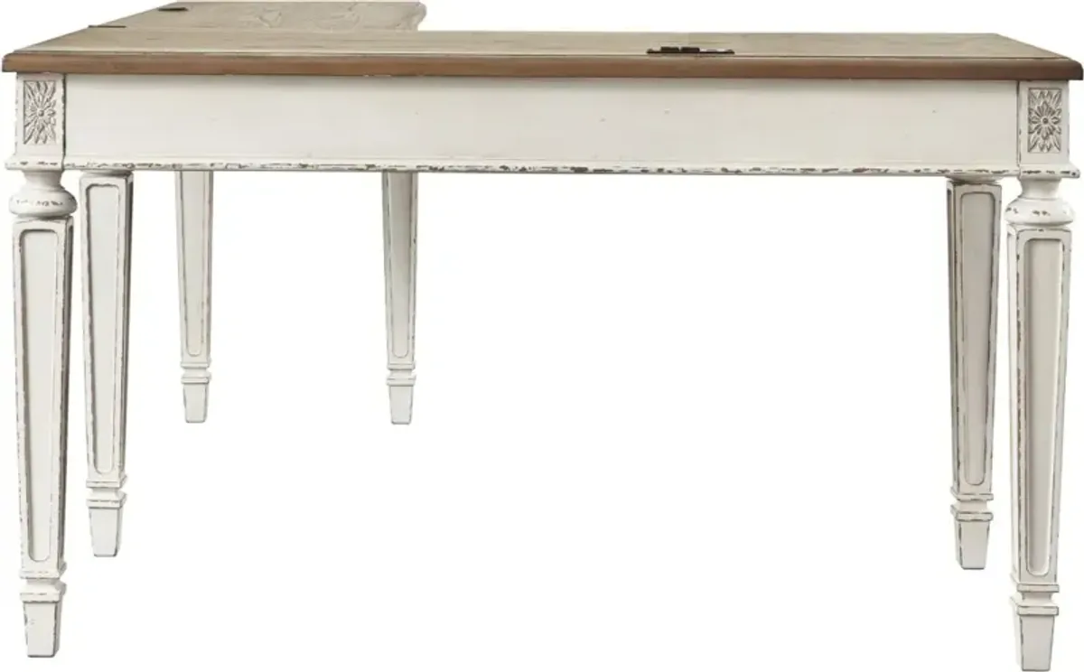 Signature Design by Ashley® Realyn 2-Piece Brown/White Office Desk