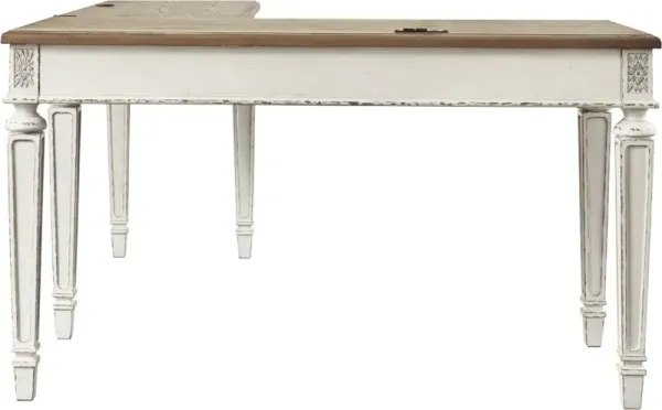 Signature Design by Ashley® Realyn 2-Piece Brown/White Office Desk