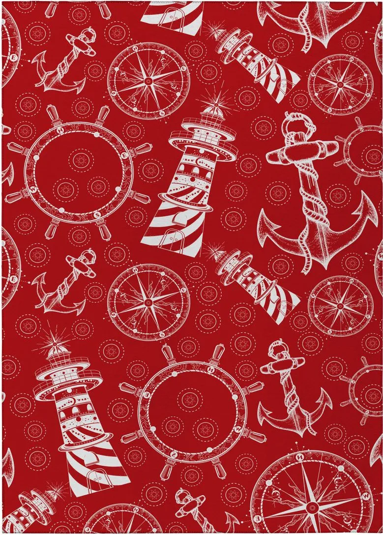 Dalyn Rug Company Harbor Red 5'x8' Style 2 Area Rug