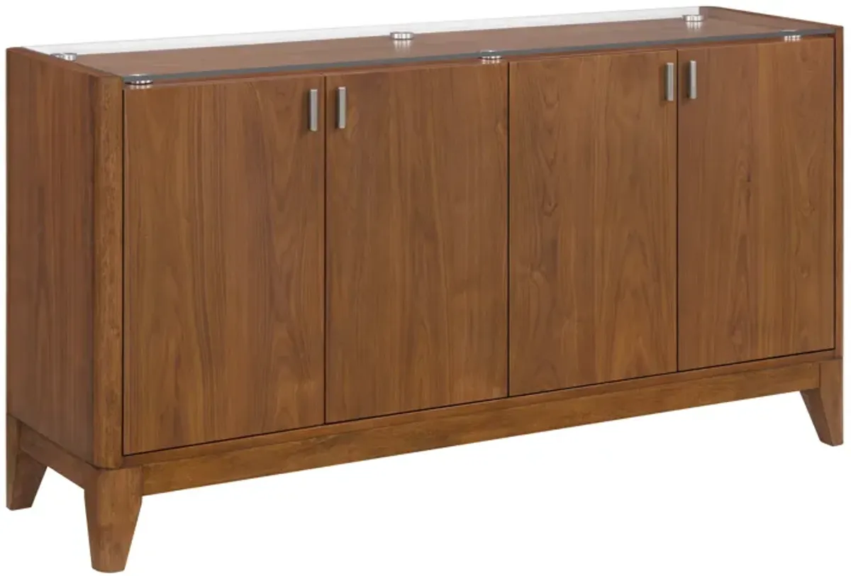 Davis Home Sloane Walnut 4 Door Dining Credenza
