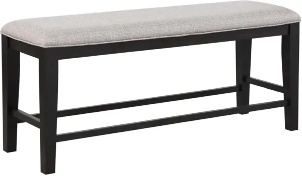 Steve Silver Co. Halle Ebony/Oatmeal Counter Dining Bench