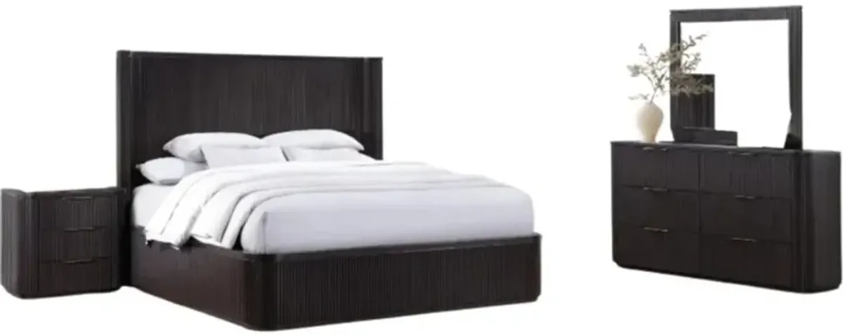 Steve Silver Co. Henry 4-Piece Espresso Queen Panel Bedroom Set