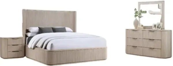 Steve Silver Co. Henry 4-Piece Tan King Panel Bedroom Set