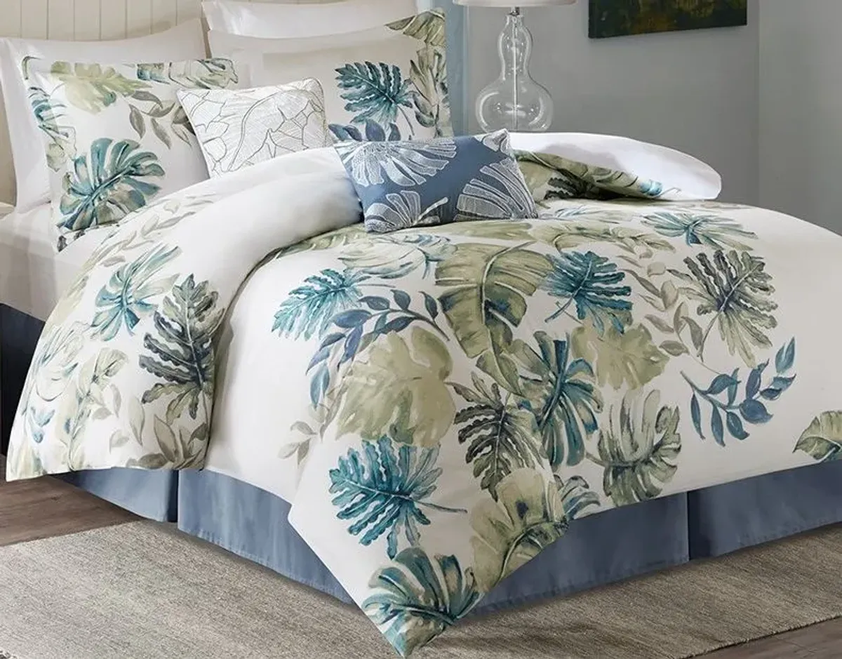 Olliix by Harbor House 6 Piece Multi Queen Lorelai Cotton Printed Comforter Set