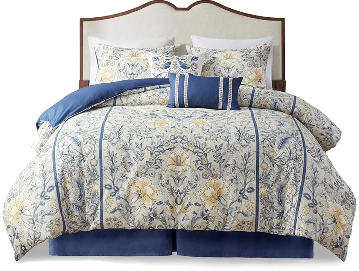 Olliix by Harbor House Livia 6 Piece Multi Full Cotton Comforter Set