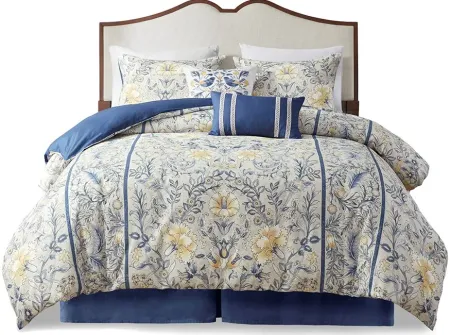 Olliix by Harbor House Livia 6 Piece Multi Full Cotton Comforter Set
