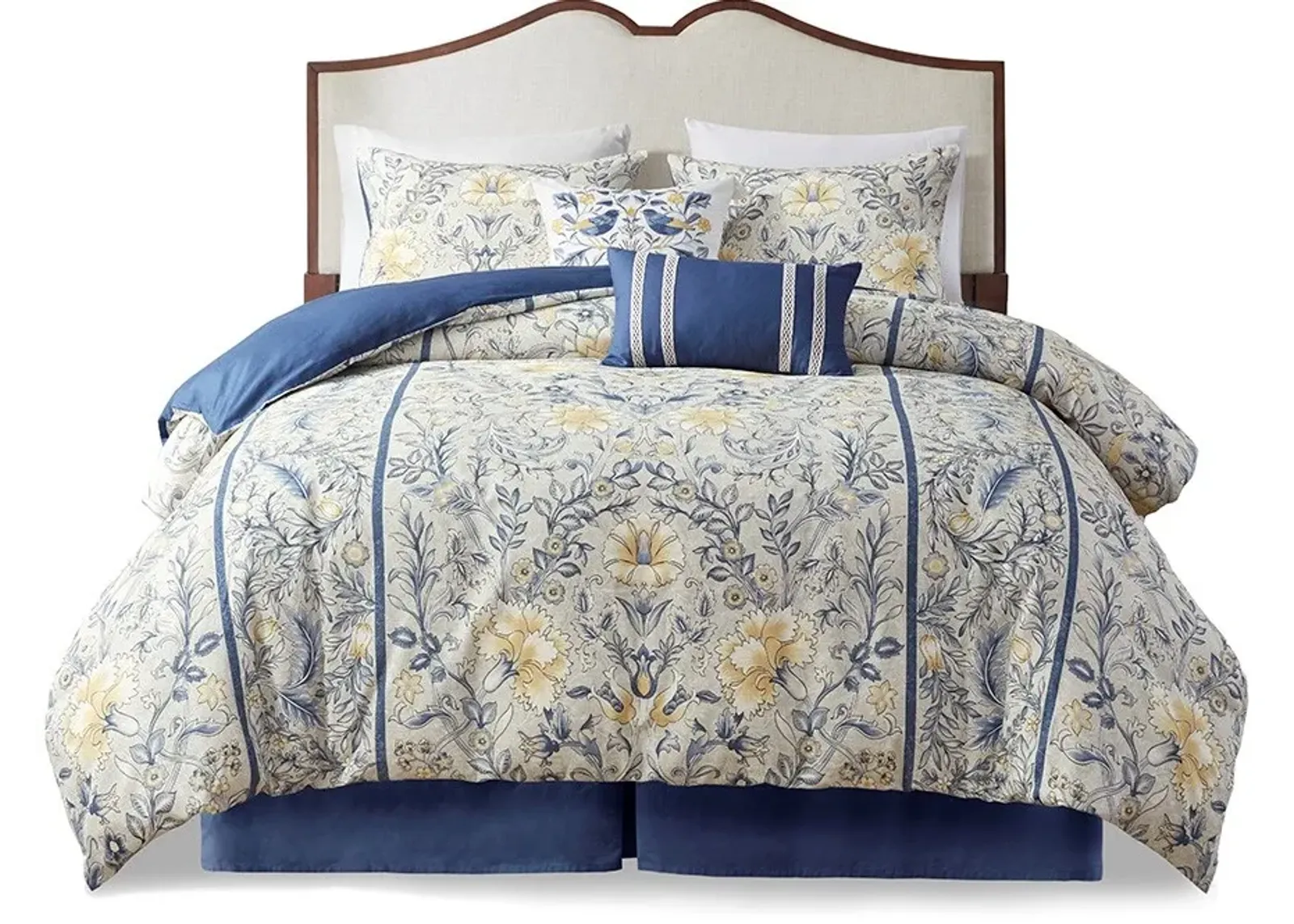 Olliix by Harbor House Livia 6 Pieces Multi Queen Cotton Comforter Set