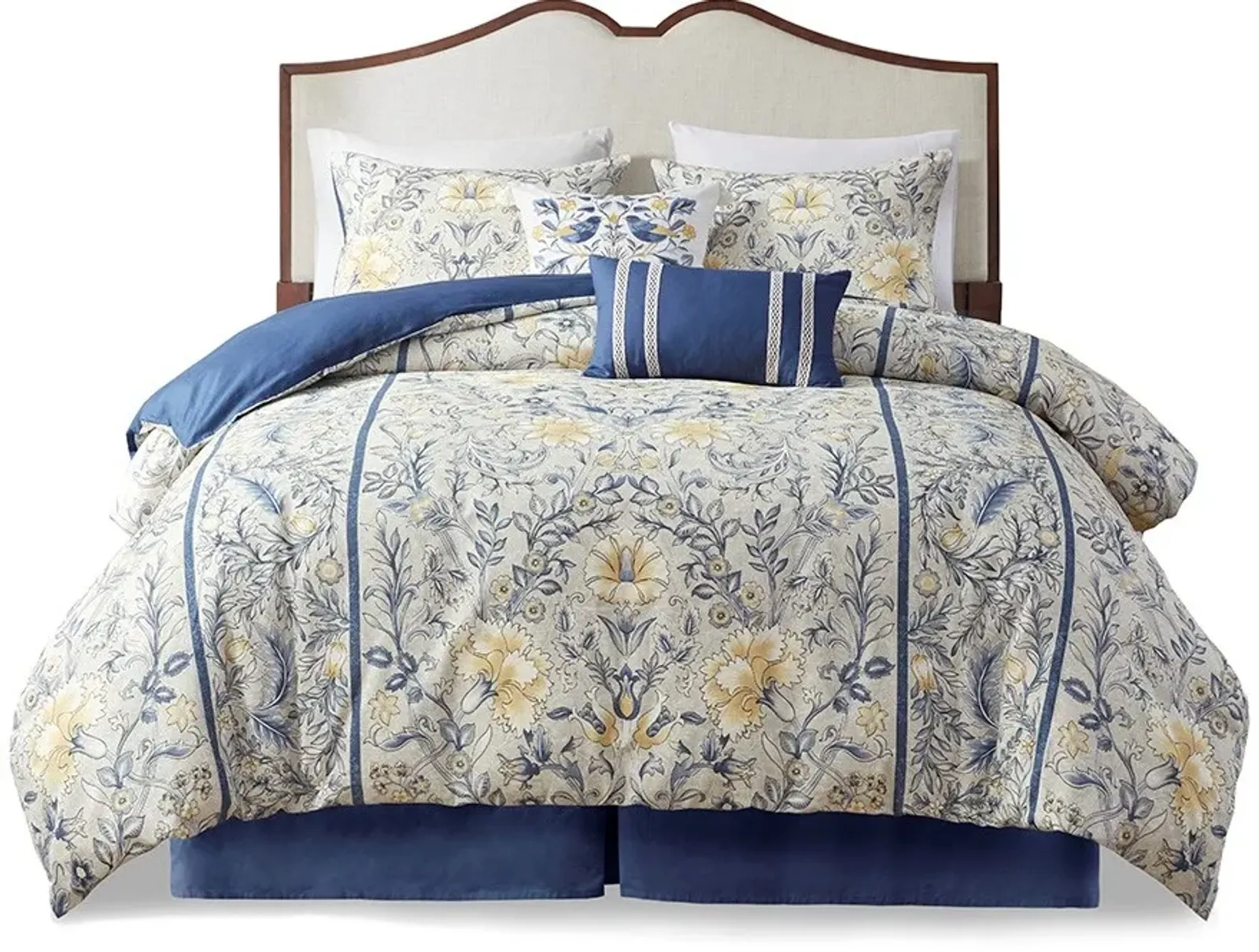 Olliix by Harbor House Livia 6 Pieces Multi California King Cotton Comforter Set